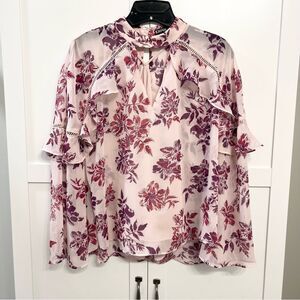 Express Pink Floral Blouse